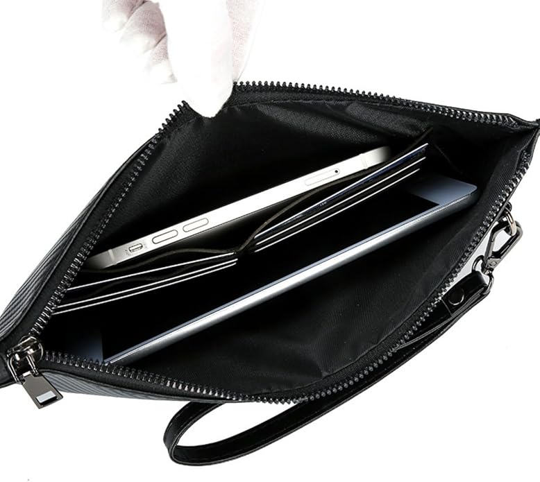 Mens Clutch Bag Man Purse Handbag 9.5-11 inches Large Hand Bag Big Clutch Wallet