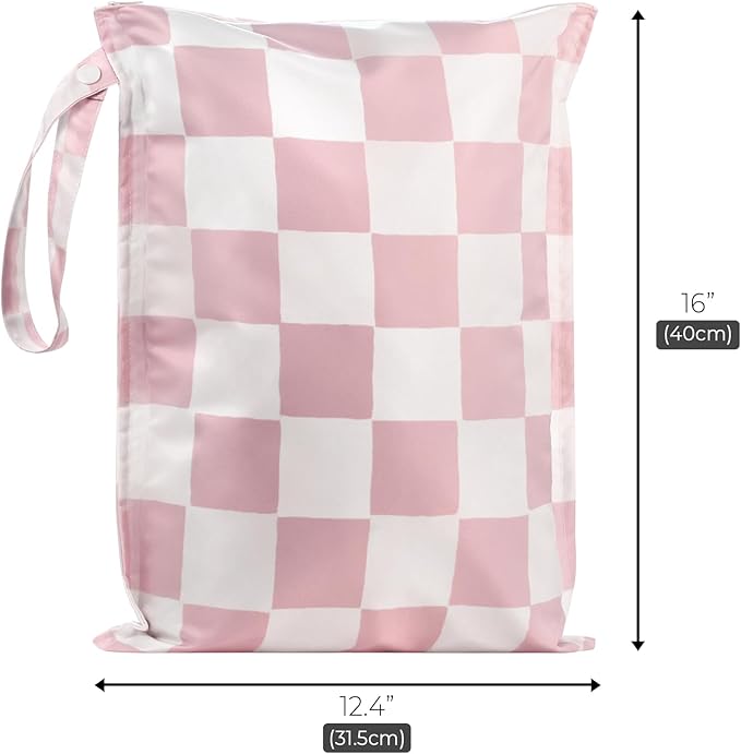 RelaxScene Wet Dry Bags Water Resistant - 2 Pack Reusable Waterproof Wet Dry Bag for Swimsuits & Baby Clothes - Leakproof Storage Pouch Bag for Travel & Baby Diaper - Travel Laundry Daycare Bags