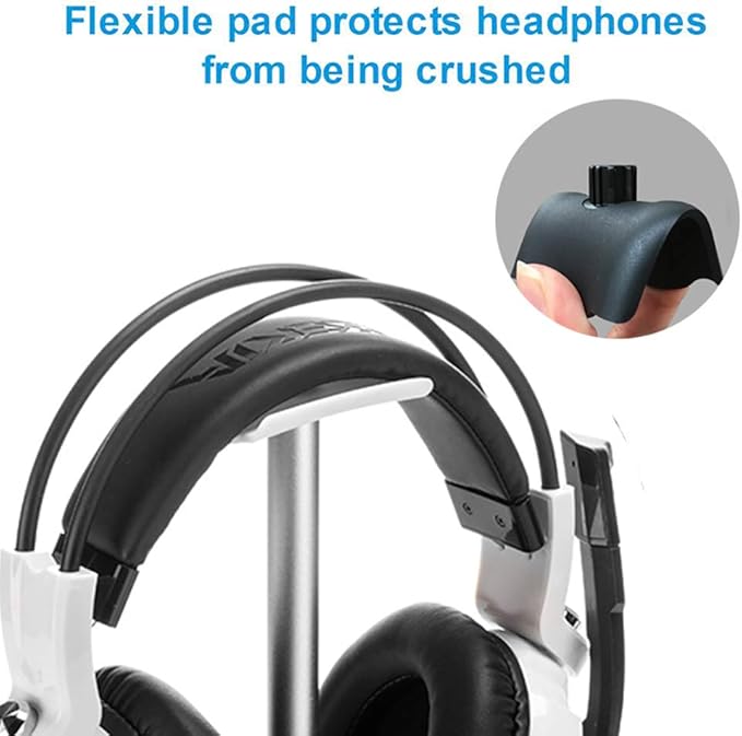 Headphone Stand Hanger, Universal Aluminum Metal Holder for AirPods Max,HyperX Cloud II,Xbox One,Turtle Beach,Sennheiser,Sony,Bose,Beats PC Gaming Headset Display&Wireless Headphones