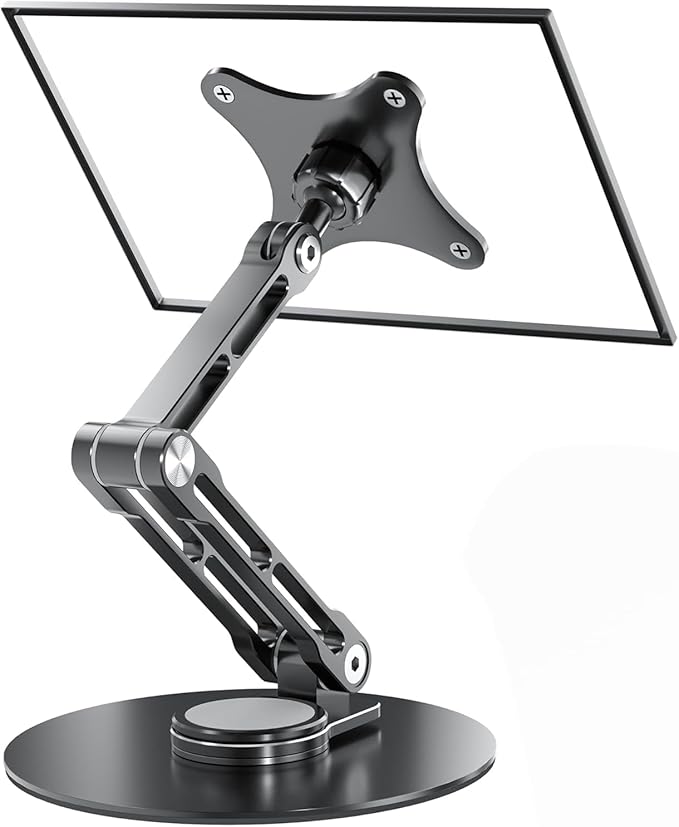 UPERFECT 75mm VESA Mount Monitor Stand - Foldable Small Display Mount for 15.6" 16" 17" 17.3" inch Portable Monitor, Tabletop, Portable, Mobile Display Arm Stand Lay Flat Support VESA 75 * 75mm