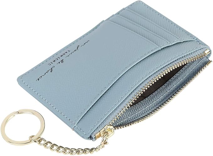Women's 8 Cards Slim Minimalist Card Holder Coin Changes Purse Keychain Front Pocket Wallet | 8 Cards, Slim, Minimalist, Coin Changes, Purse, Keychain