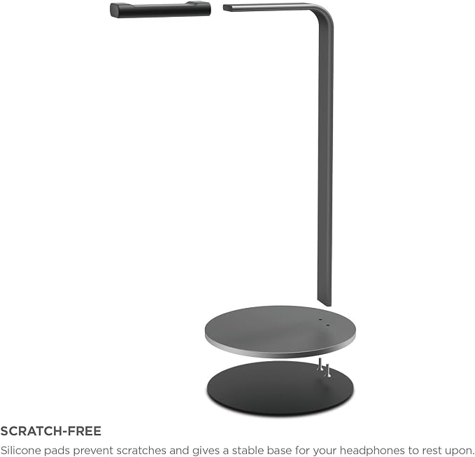elago® H Stand [Dark Grey] - [Premium Aluminum][Scratch-Free Padding][Perfect Height][Compatible with AirPods Max and All Headphones][Modern Design] Gaming and Audio Headphones