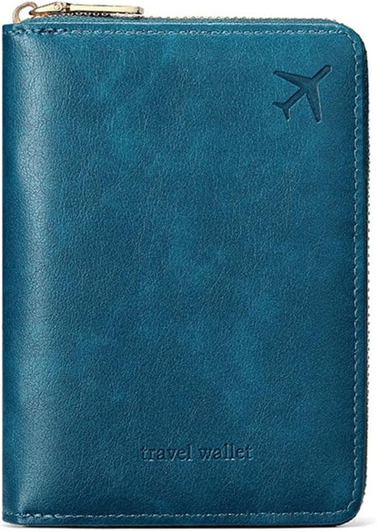 Passport Holder for Travel Women and Men RFID Passport Holder with Zipper Passport Case Passport cover Passport Wallet Travel Essentials and Accessories