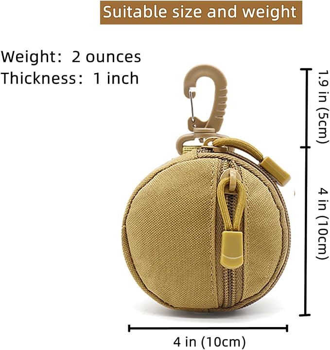 Small EDC Pouch EDC Bag Molle Pouch Tactical Wallet, Molle Accessories, Coin Pouch Coin Purse, Key Case, Tactical Keychain Pouch, Earphone Case, Military Gear Waterproof