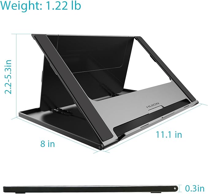 HUION ST200 Adjustable Drawing Tablet Stand Laptop Stand for 10-16inch Laptop, Tablet, Drawing Monitor