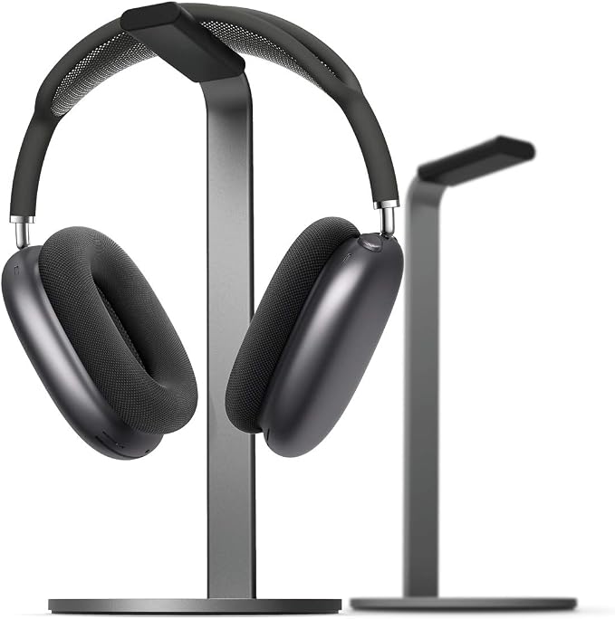 elago® H Stand [Dark Grey] - [Premium Aluminum][Scratch-Free Padding][Perfect Height][Compatible with AirPods Max and All Headphones][Modern Design] Gaming and Audio Headphones
