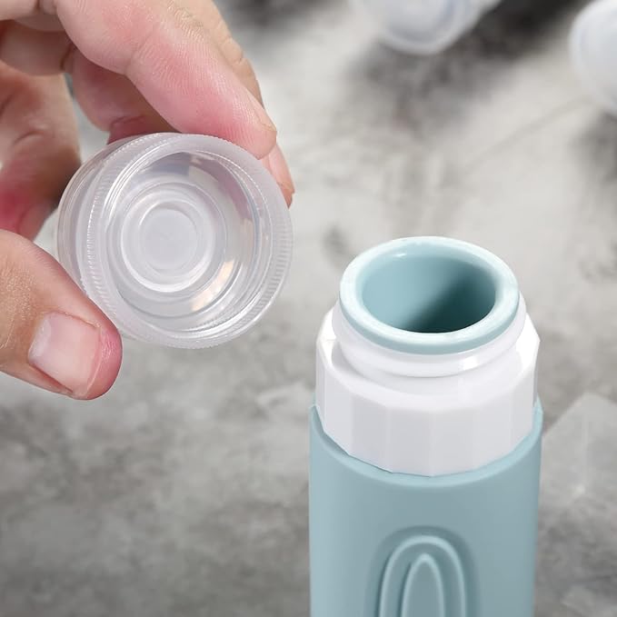 Mrsdry Travel Bottles for Toiletries, Tsa Approved 3oz Travel Size Containers BPA Free Leak Proof Refillable Liquid Silicone Squeezable Travel Accessories for Shampoo Conditioner Lotion (4 Pack)