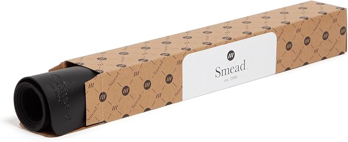Smead Desk Pad, Vegan Leather Desk Mat with Non-Slip Faux Suede Backing, Perfect Desk Organizer for Office Decor, 31.5” x 15.7” Medium, Charcoal (64833)