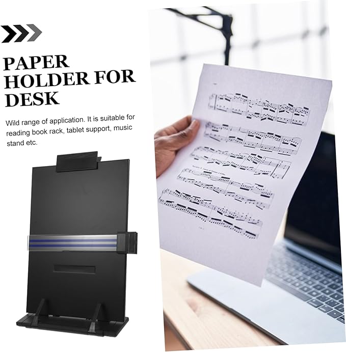 Veemoon Adjustable Reading Stand for Desk Portable Document Holder Clip for Typing Recipes and Reading Adjustable Angle Suitable for Students and Professionals