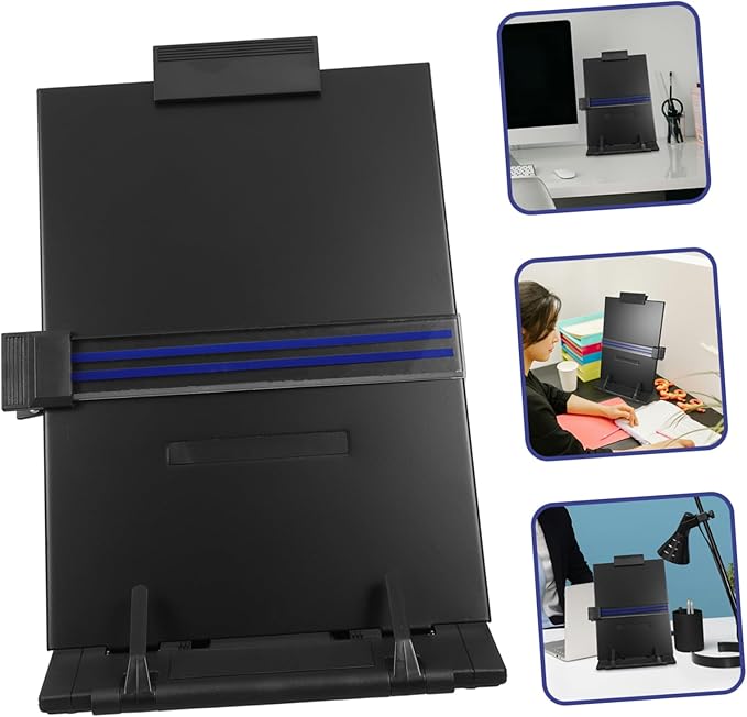 Multi-Functional Desk Stand Receipt Holder Document Stand for Typing Holder for Desk