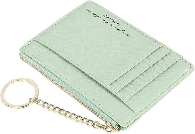 Women's 8 Cards Slim Minimalist Card Holder Coin Changes Purse Keychain Front Pocket Wallet | 8 Cards, Slim, Minimalist, Coin Changes, Purse, Keychain