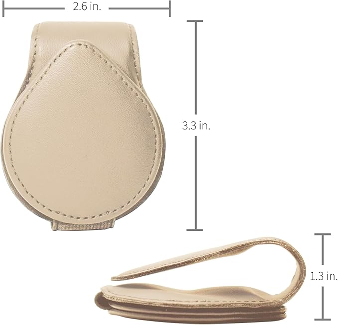 iPick Image for Jeep Wrangler Beige Leather Magnetic Sunglass Holder Car Sun Visor Mount Clip - Official Licensed