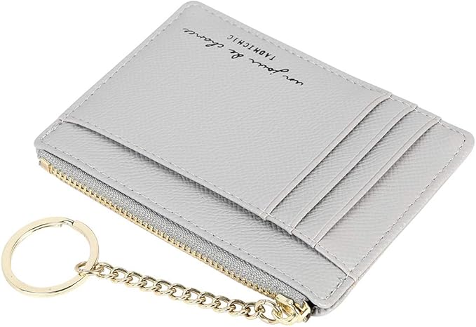 Women's 8 Cards Slim Minimalist Card Holder Coin Changes Purse Keychain Front Pocket Wallet | 8 Cards, Slim, Minimalist, Coin Changes, Purse, Keychain