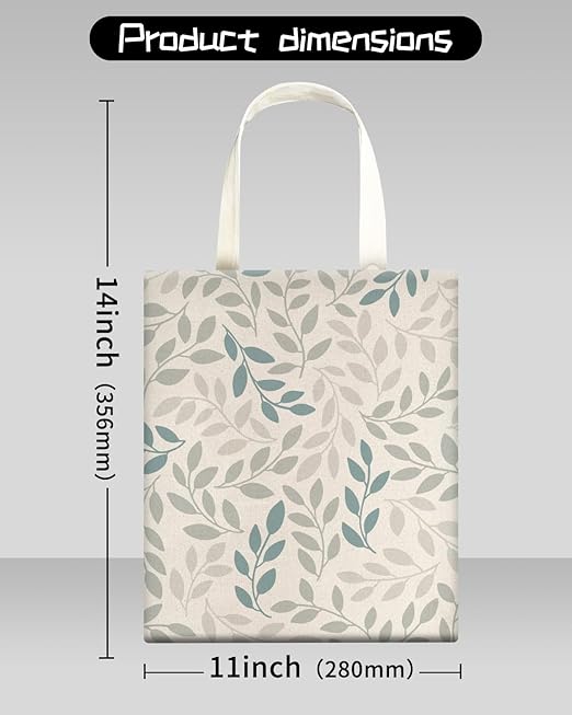Car Trash Can, Seat Back Hanging Car Trash Bag, Cute Canvas Car Garbage Bag, Essential Car Trash Bin Car Organizers Boho White Leaf