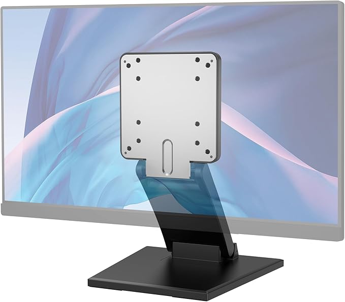 Foldable Monitor Desk Stand - Adjustable Tabletop Stand for Monitors 14 - 27" Inches - Wall Mountable - Stable & Flexible - Black (ADD-MADM)