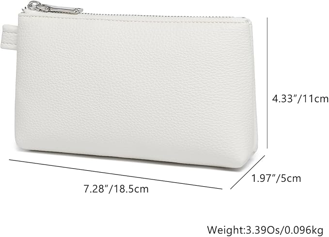 PU Leather Makeup Simple and Convenient Handbag Small Exquisite Storage Bag (PU/Off-white)