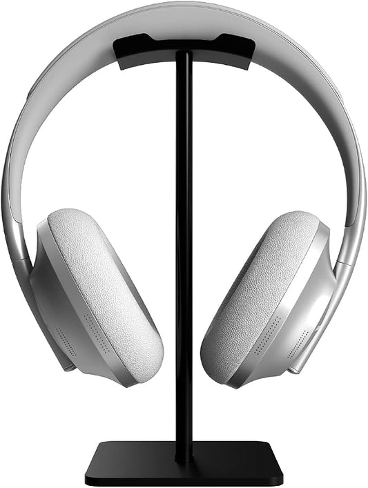 TalkWorks Headphone Stand Holder-Desktop Headset Stand Organizer and Tabletop Space Saver for Home, Office and Gaming Room - Sleek Design, Easy Assembly and Durable Non-Slip Base,Black