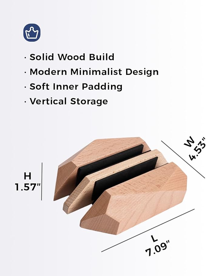 Dual Laptop Holder Adjustable Vertical Laptop Stand, 2 Slots MacBook Stand Wood,Wooden Laptop Stand,Vertical Laptop Holder for Desk, Widen Dock Fits All MacBook/Surface pro