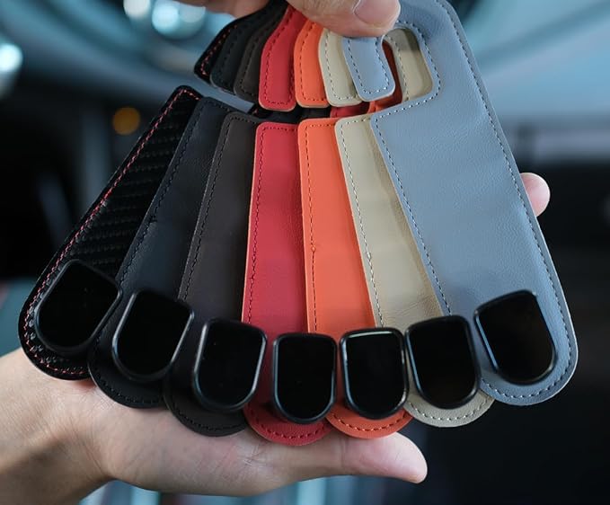 JEYODA Car Hooks for Purses and Bags,Flexible PU Vehicle Storage Hanger,Car Seat Back Organizer,Universal Hidden Multifunctional Headrest Hooks for Car，Home (black)