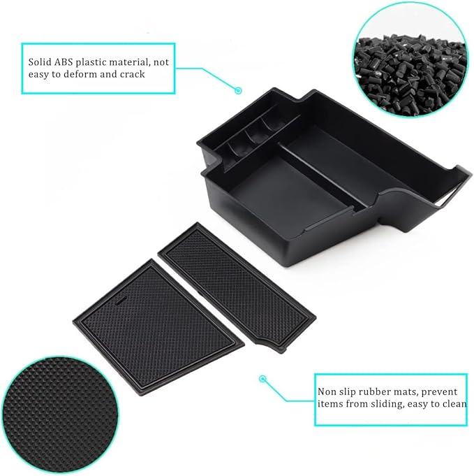 MARCHFA Center Console Organizer Tray Compatible for 2017-2022 2023 2024 Volvo XC90 S90 Accessories 2025 for 2025 Volvo XC60 2024 2023 2022-2018 Armrest Box Tray Organizer Insert Storage Box