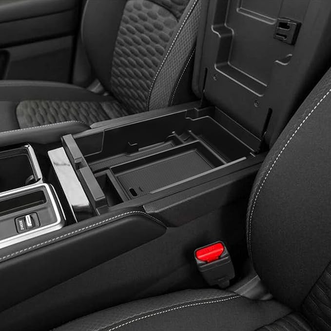 TACORBO Center Console Organizer Tray for Nissan Pathfinder 2022 2023 2024 2025 Accessory, Interior Armrest Storage Box Insert Tray,Black