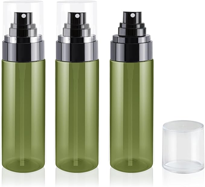 3PCS 100ml Travel Spray Bottles – Refillable Mini Spray Bottle Set with Fine Mist Spray Bottles for Hair Spray and Toner
