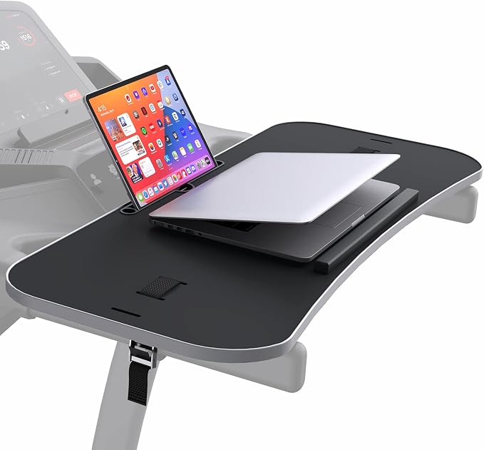 Miden Treadmill Desk Attachment, Universal Laptop Desk for Walking Treadmill, Ergonomic Workstation for Home Office Walking Pad, Notebook/Tablet Stand for Handlebars up to 36", Walk While You Type!