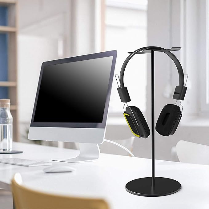 fenlan Aluminum Double Headphone Stand for Desk PC Gaming Headsets Holder, Headphones Stand, Desk Display,Dual Balance