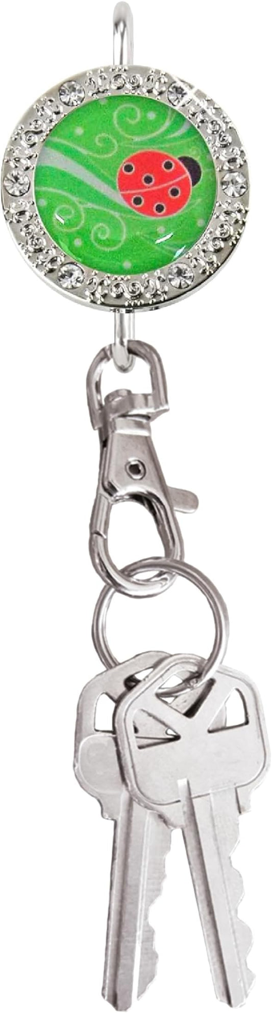 Women’s Bag Charm Key Finder, Car Keychain Hook, Cute Purse Organizer & Tote Bag Accessories, Gifts for Mom - Bling