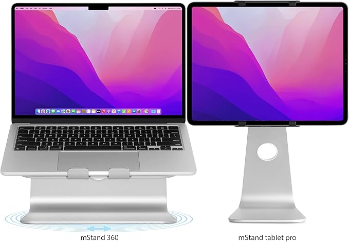 Rain Design mStand360 Laptop Stand with Swivel Base, Midnight (10091)