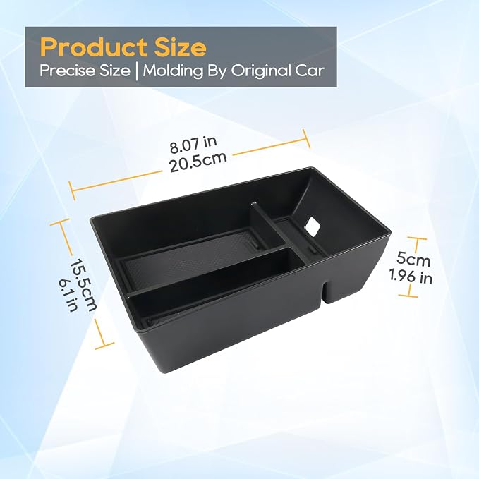 LFOTPP 2023-2025 X5 Center Console Organizer for 2019-2024 2025 X5 G05 X6 G06 X7 G07 Armrest Center Console Organizer Tray Accessories with Coin & Sunglasses Holder Insert Storage Box (Black B Type)