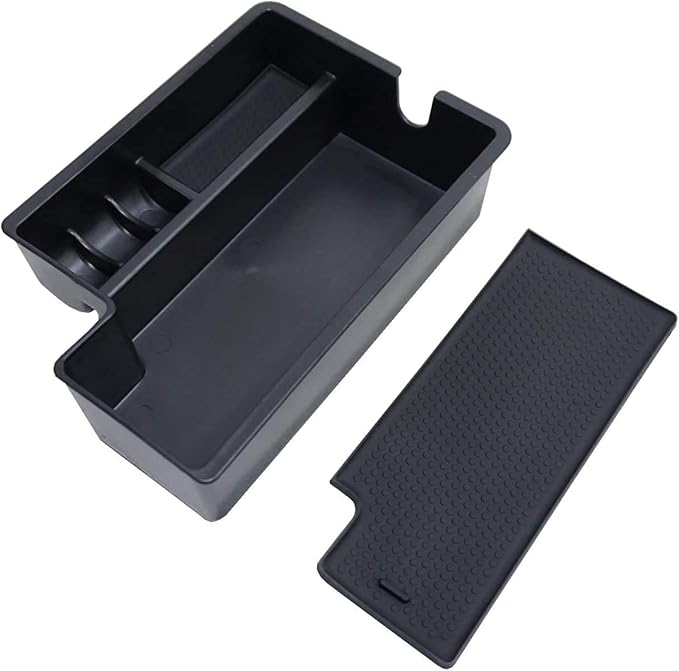 Vesul Center Console Armrest Storage Box Compatible with Mitsubishi Outlander Sport 2012 2013 2014 2015 2016 2017 2018 2019 2020 2021 ABS Tray Insert Organizer Glove Pallet