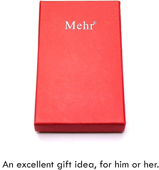 Mehr Key Chain - Leather Detachable Keychain, Valet Luxury Car Keyring Holder, Gift Idea Men Women KC8, Red
