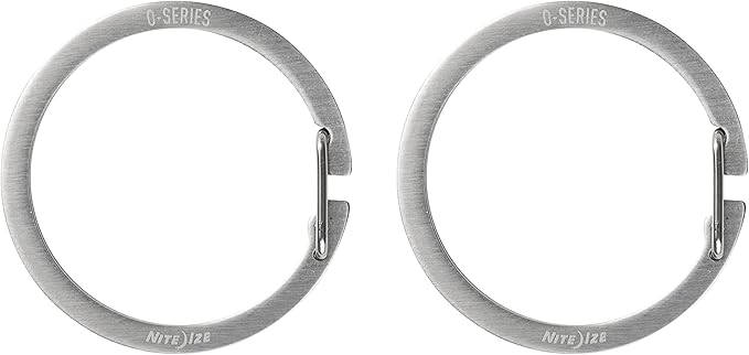 Nite Ize O-Series Gated Key Ring, Stainless Steel Split Ring Alternative, 2 Count (Pack of 2)