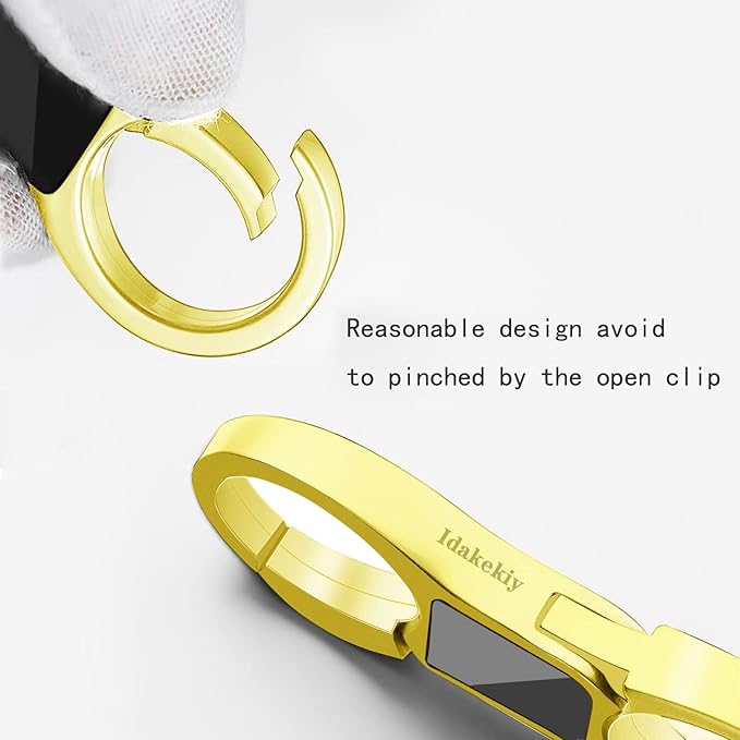Idakekiy Key Chain Quick Release Spring with 4 Key Rings Heavy Duty Car Keychain Organizer for Men and Women