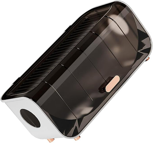 Cable Management Box Plastic Elegant Design Easy Assemble Protection for Home Office Desktop 1 Unit (Brown)