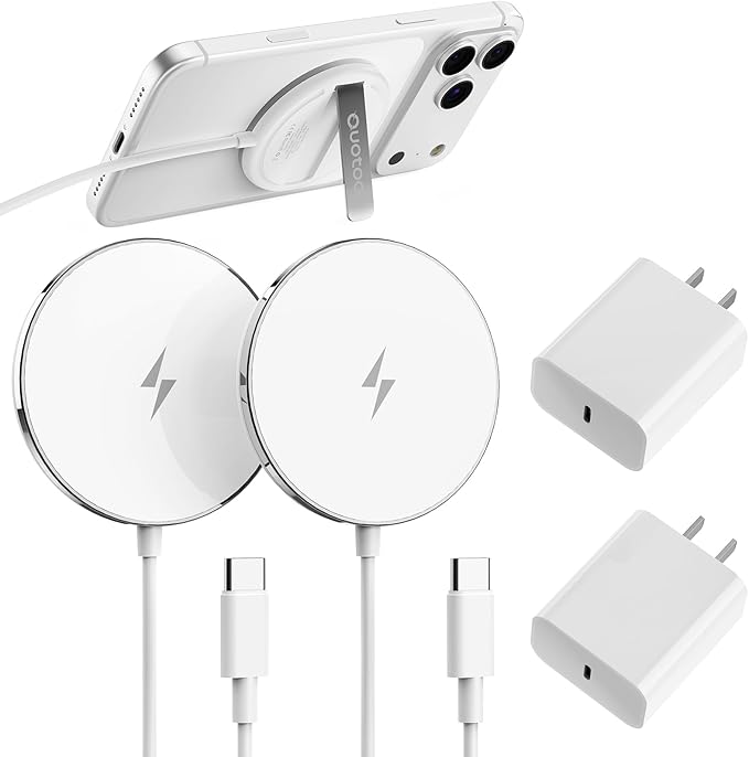 New for MagSafe Charger: Magnetic Wireless Charging Pad for iPhone 17 16 15 14 13 12 Series AirPods 4-2 Pro, Strong Magnet, with PD20W Charging Block, Ultra-Thin Portable【 1 Pack 5FT】