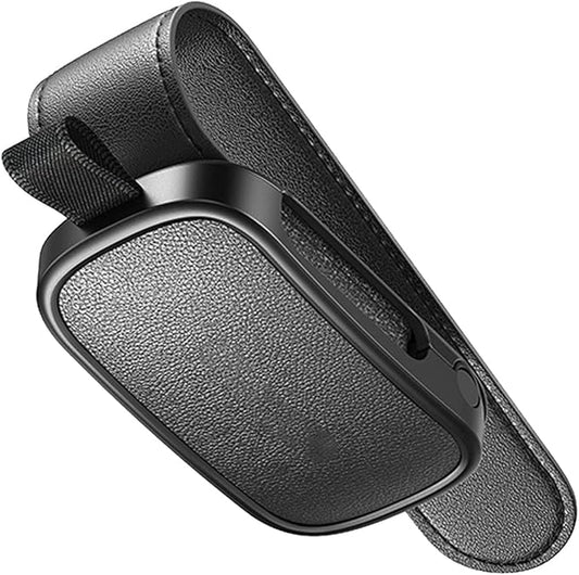 Magnetic Leather Eyewears Holder Sunglass Clip Suitable For Car Visors Secure ABS PC Design Easy Installation