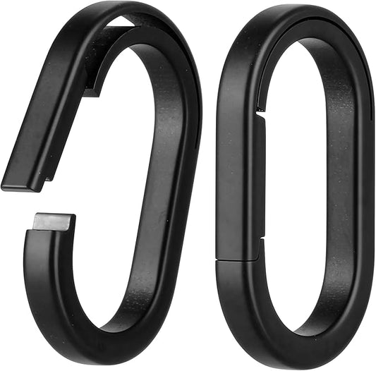 KEEPO LINK Titanium Key Ring Side Pushing, Small Key Ring Quick Release Keychain Connector for Men, 2 Pcs, OLO03