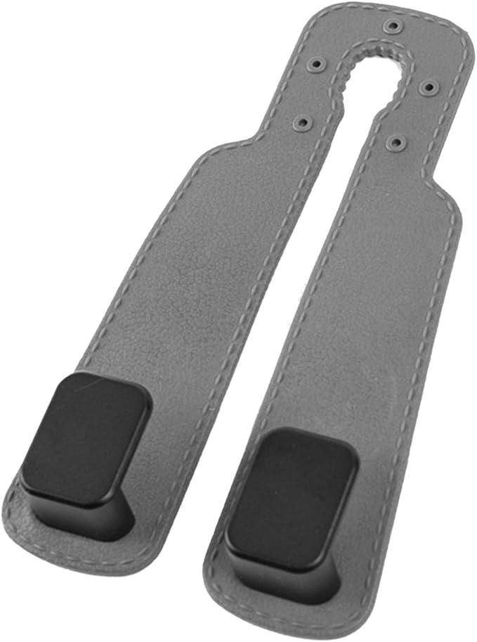 Car Seat Headrest Hook Heavy Duty Double Hook Organizer for Storage Handbags Purses Shopping Bags Durable TPE Metal 6.30x3.15 Inches (Gray)