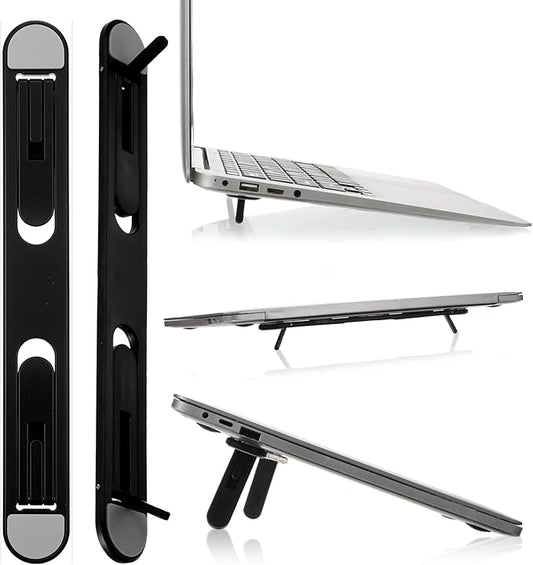 Foldable Keyboard Riser Stand, Self-Adjusting Laptop Feet with Dual Angles Small Computer Stand Portable PP Computer Keyboard Lift for Desk