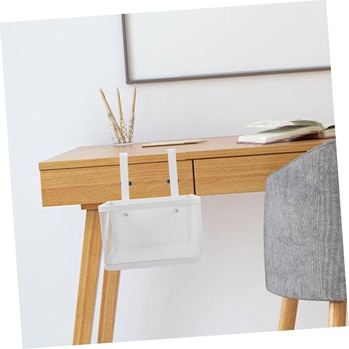 Tofficu under Desk Organizer Clamp Desk Basket for Efficient Storage Easy Installation No Damage Mesh Design for Cables Items for Home Office Use