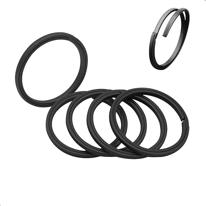 Titanium Key Rings Heavy Duty Side Push Split Key Chain Rings for Key Carabiner Quick Release Keychain