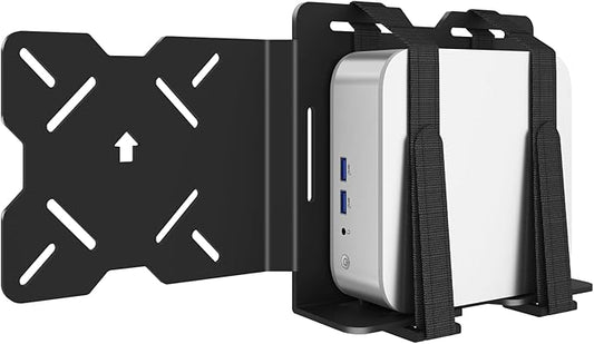 Universal Mount for Geekom Mini PC Mount, for Geekom A6, A5, ?ŽA8, AX8 Max,A9, IT13 Mini PC, Vesa Mount/Connect VESA Arm, Mounts on The Back of a Monitor with Screws, Black