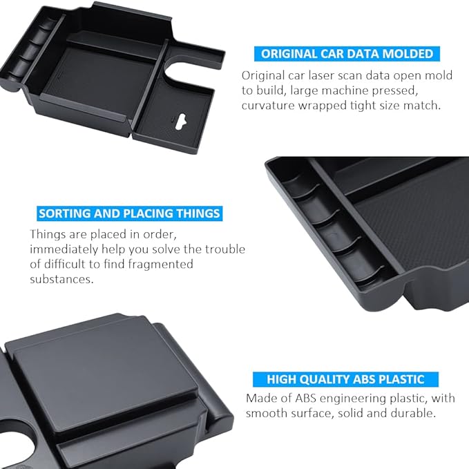 Compatible with Center Console Organizer Lexus 2016 2017 2018 2019 2020 2021 2022 RX RX200t RX350 RX400h RX450h Accessories Armrest Box Secondary Storage Box Insert Tray