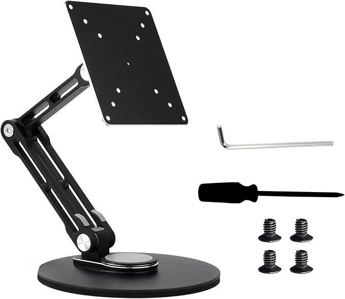 VESA Monitor Stand, Compatible with Up To 19inch Monitors, Supports 50 x 50 / 75 x 75 / 100 x 100 (mm) VESA Mounting Holes,Supports Multi-axis Rotation, Portable Adjustable Foldable