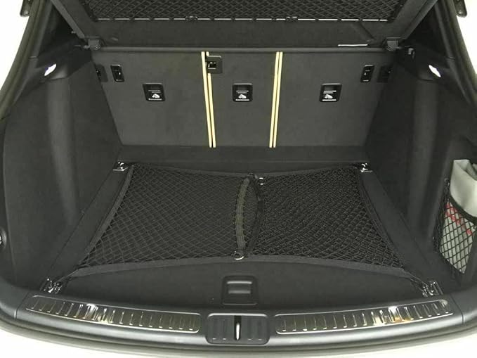 Trunk Organizer Cargo Net for Porsche Macan 2015–2026 – Floor Style Cargo Net for SUV – Premium Mesh Elastic Car Trunk Organizer Vehicle Carrier Storage – Compatible with Macan