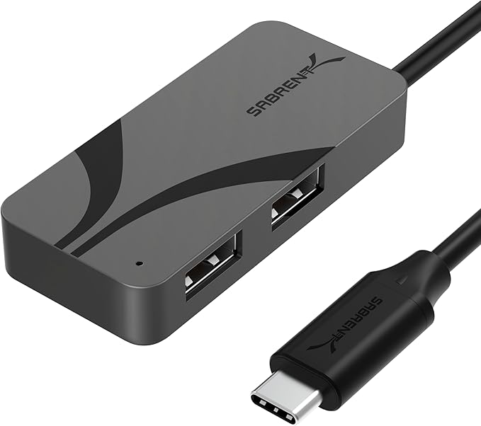 SABRENT USB-C Hub, 3-Port with 100W Power Delivery, 5Gbps USB-A & USB-C Ports, USB PD 3.0 for Laptops, Steam Deck, ROG Ally, Tablets, Phones (HB-C4WP)