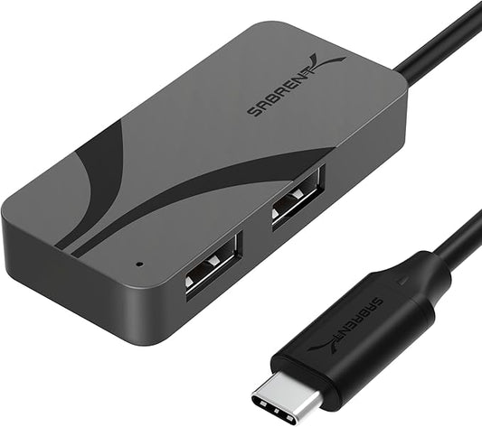 SABRENT USB-C Hub, 3-Port with 100W Power Delivery, 5Gbps USB-A & USB-C Ports, USB PD 3.0 for Laptops, Steam Deck, ROG Ally, Tablets, Phones (HB-C4WP)