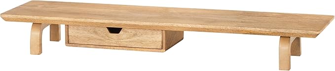 Anji Mountain Monitor Stand - Desktop Organizer & Laptop Riser, Ergonomic Monitor Riser, Space-Saving Monitor Stand for Desk, Durable Construction, Easy Assembly, Ideal for Home & Office,Natural